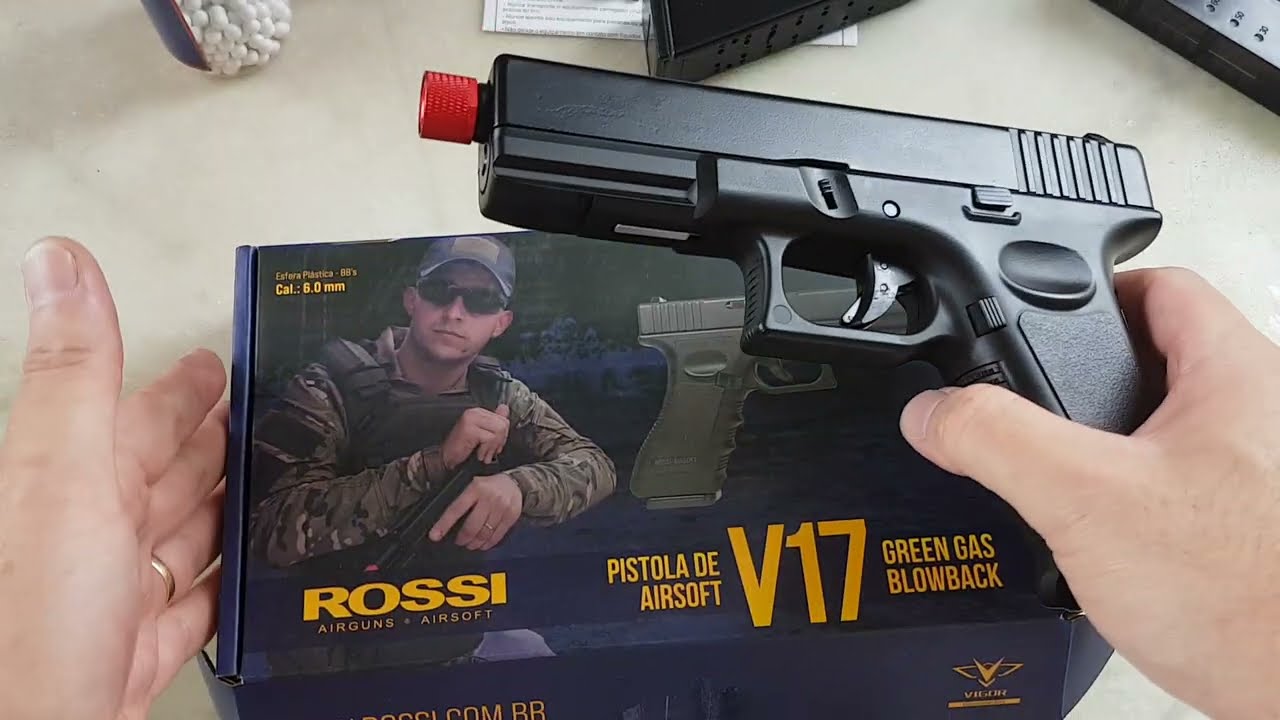 Airsoft - Glock V17 Vigor/Rossi GBB 6mm - E&G Comércio