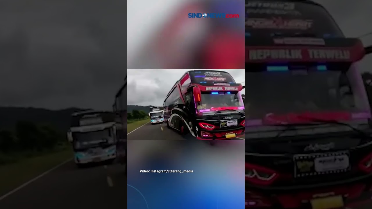Viral! Aksi Sopir Bus Ugal ugalan Bikin Spot Jantung #short #viral #shortindo