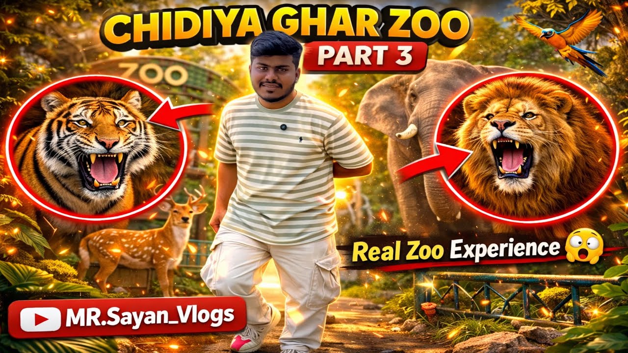Delhi Zoo Vlog 🦁 Chidiya Ghar Zoo Full Tour | Lion Tiger Animals | Zoo Vlog India | MR.Sayan_Vlogs