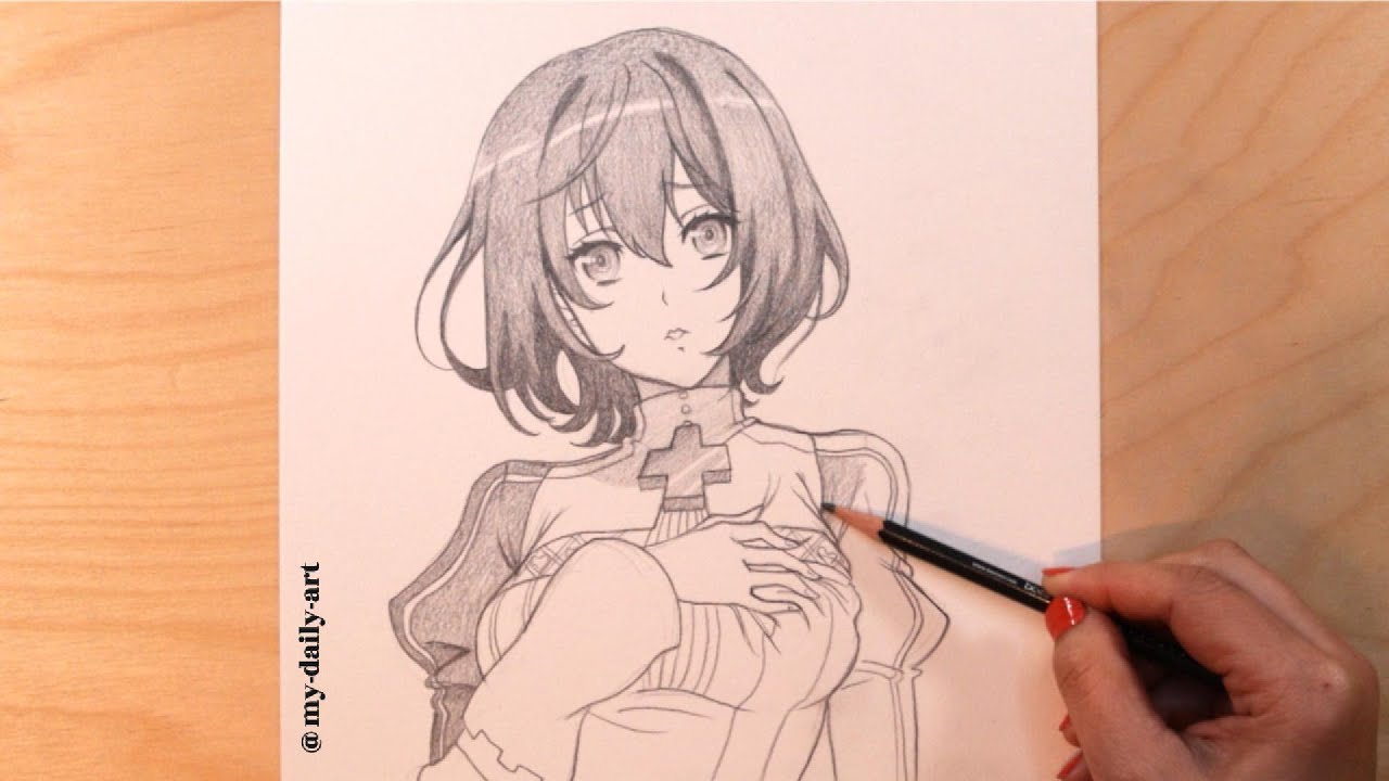 How to Draw Maria Totsuka from The Seven Deadly Sins | Pencil Drawing Tutorial