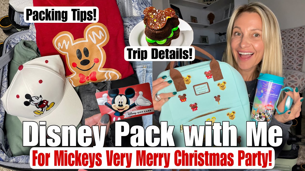 Pack With Me for DISNEY! Mickeys Very Merry Christmas Party 🎄Carry-On Only + Disney Must-Haves