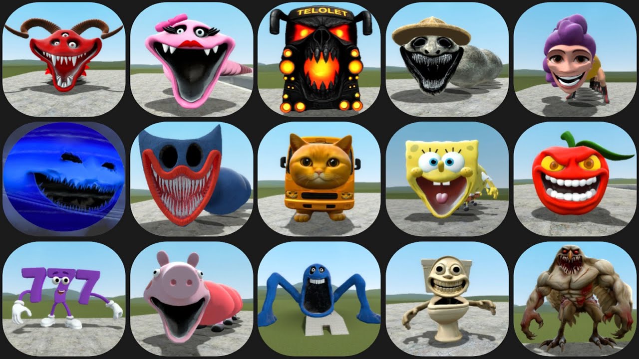 ROBLOX HUNGRY WORM PHASE 4,HUNGRY SNAKE SEA EATER,A A A SAHUR,777 NUMBER,HUNGRY ZOO KEEPER in Gmod