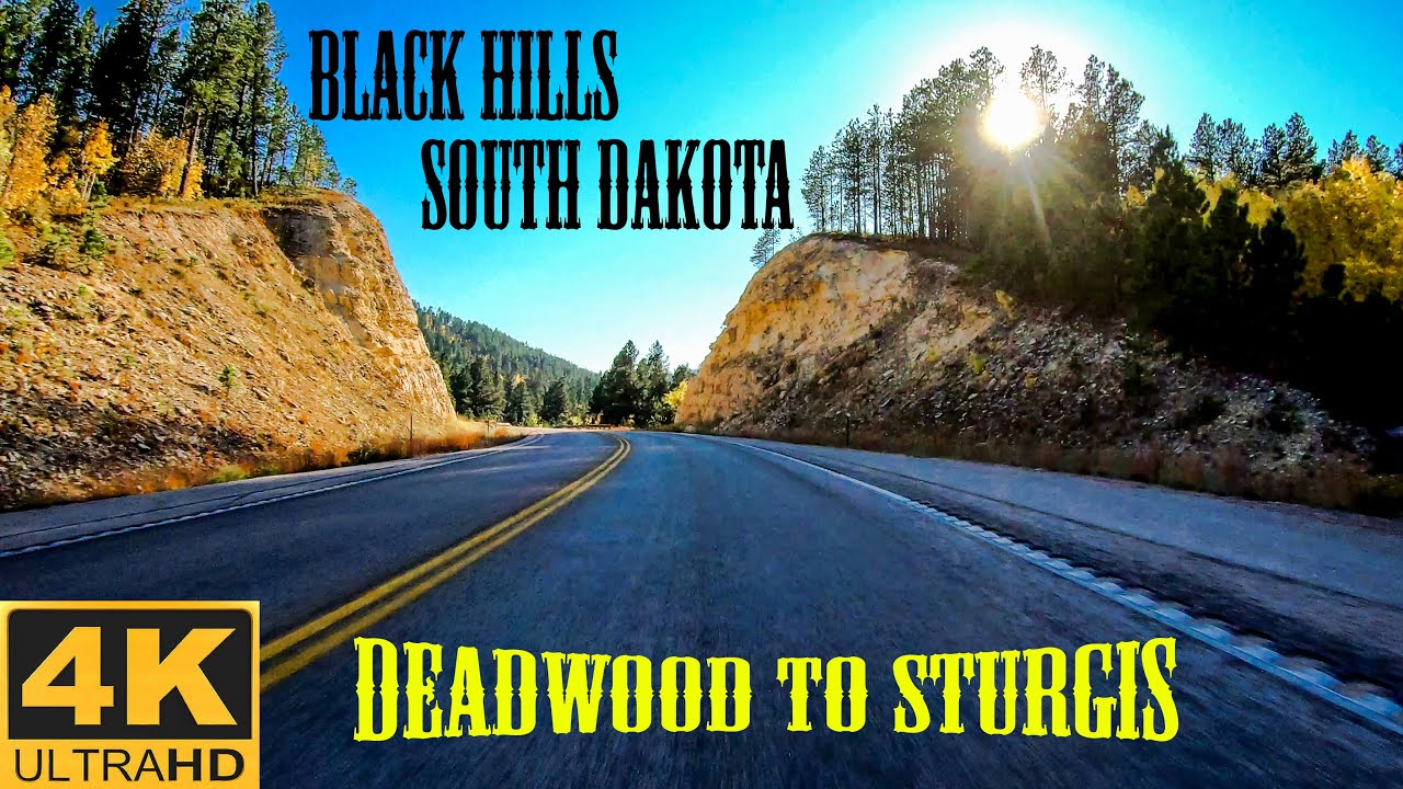 Scenic Black Hills Drive From Deadwood To Sturgis  South Dakota  4K POV