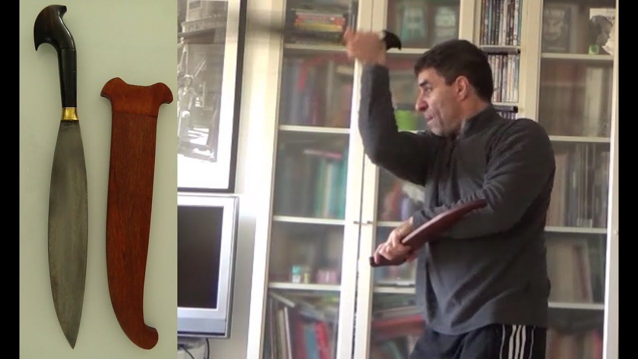 A reproduction Moro barong sword