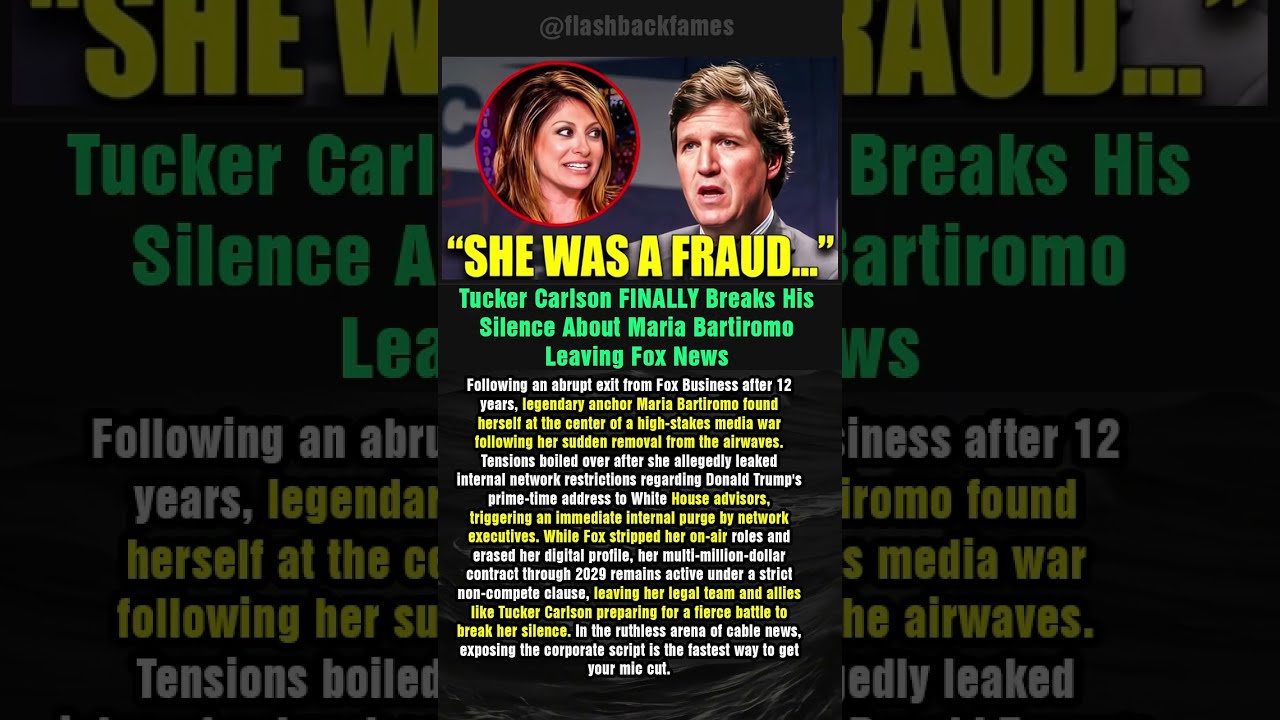 Tucker Carlson FINALLY Breaks His Silence About Maria Bartiromo Leaving Fox News #shorts