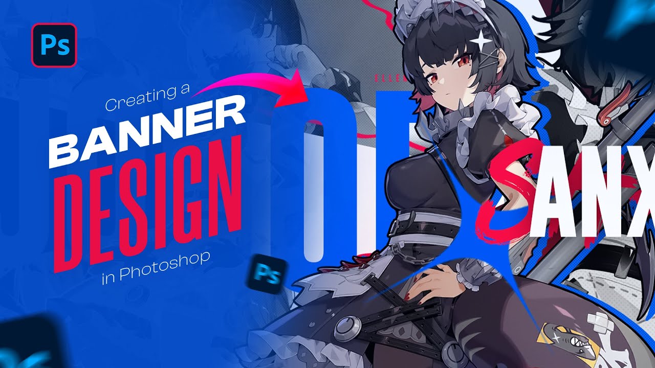 Simple Anime Banner Design Tutorial | Photoshop