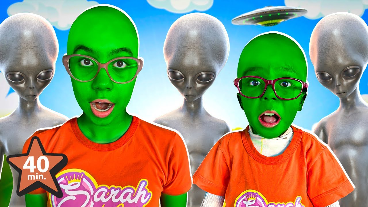 SARAH E ELOAH em uma HISTÓRIA ENGRAÇADA da INVASÃO do ET | Best stories for kids