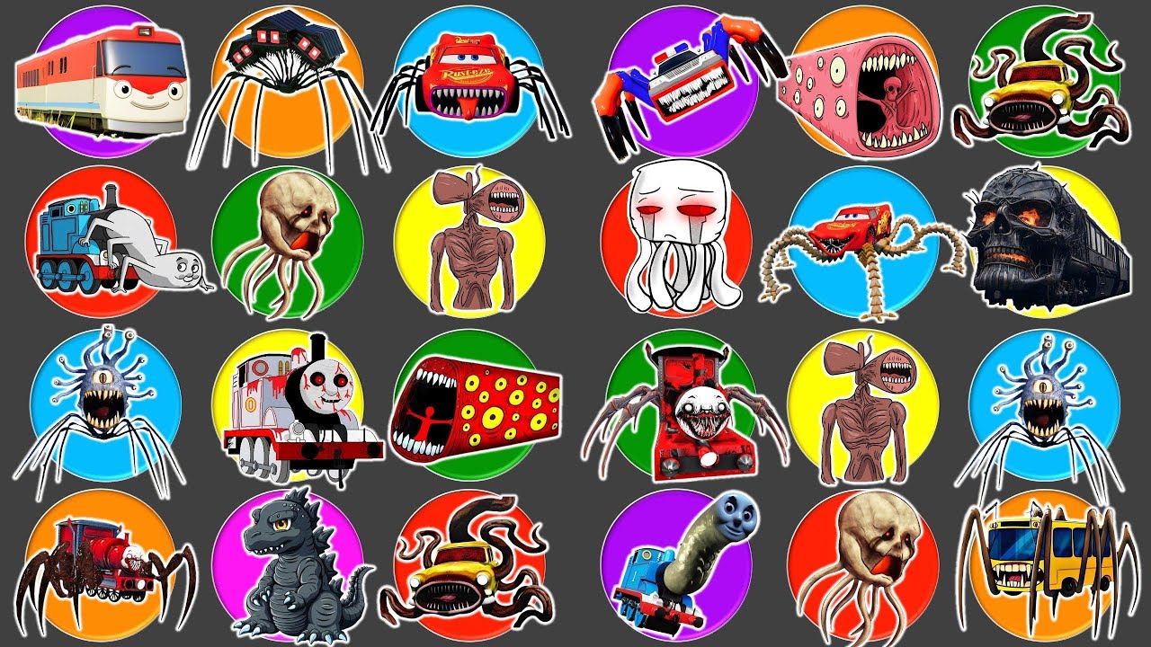MONSTER HEAD !! Mcqueen Eater, Kereta Timothy, Beholder Eater, Thomas Lipan, Huggy Wuggy