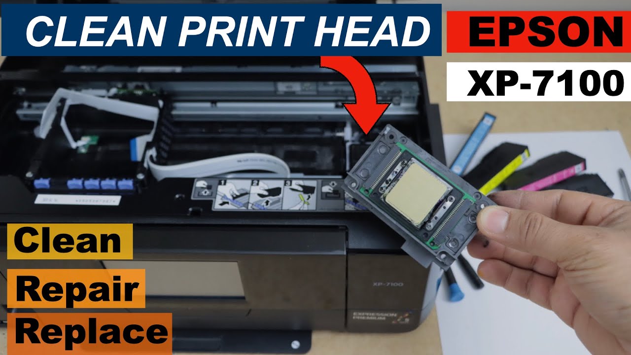 Epson XP7100 Clean Print Head Manually, Replace or Repair The Printhead & Print Like New Printer.