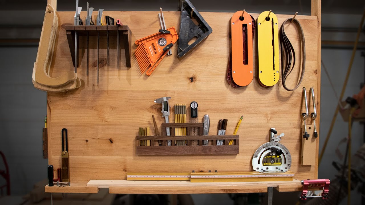 Park Your Car Under Your Hanging Tools - Small Woodworking Shop Tips