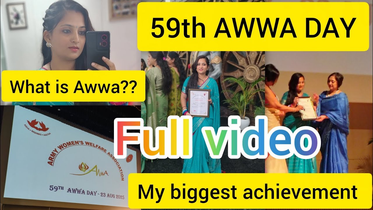 My Achievement. AWWA AWARD . What is Awwa?? Full vlog #achevichar #achievement #armywife 