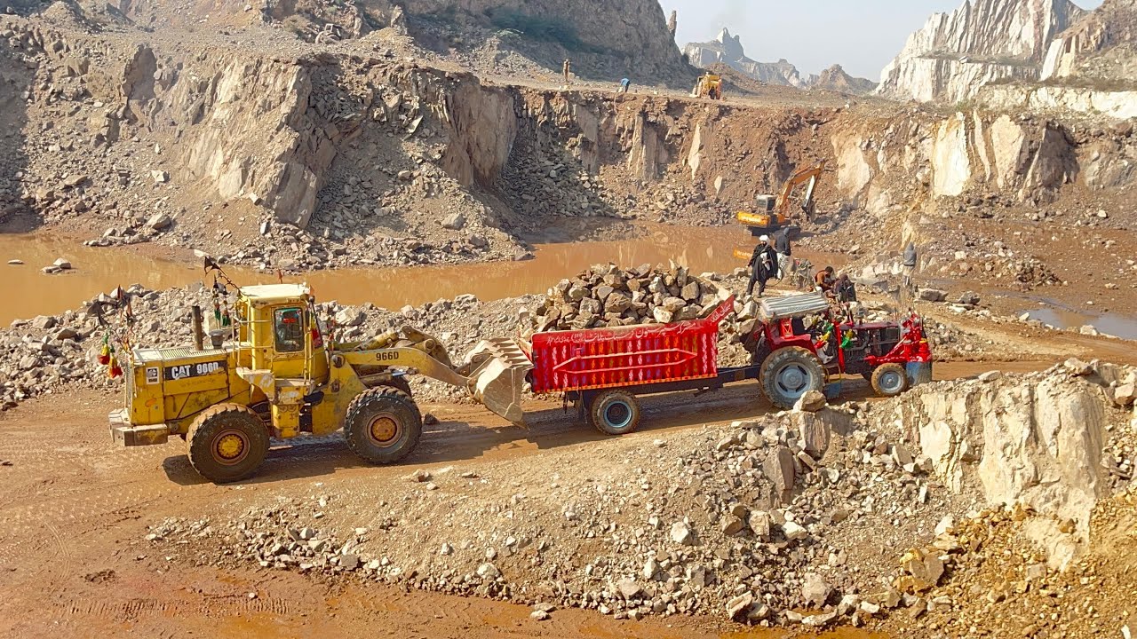 Dangerous Mountain Work 😱 | Heavy Machinery Stone Loadin