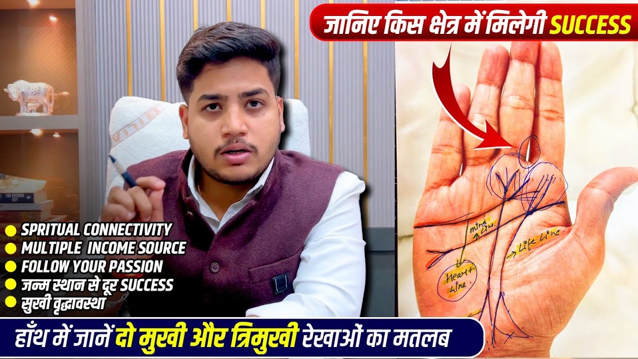 🔱 Do Mukhi Rekha & Y-Fork Signs in Palmistry | Rare Luck, Destiny & Luxury| Astropalmistry by Ayush