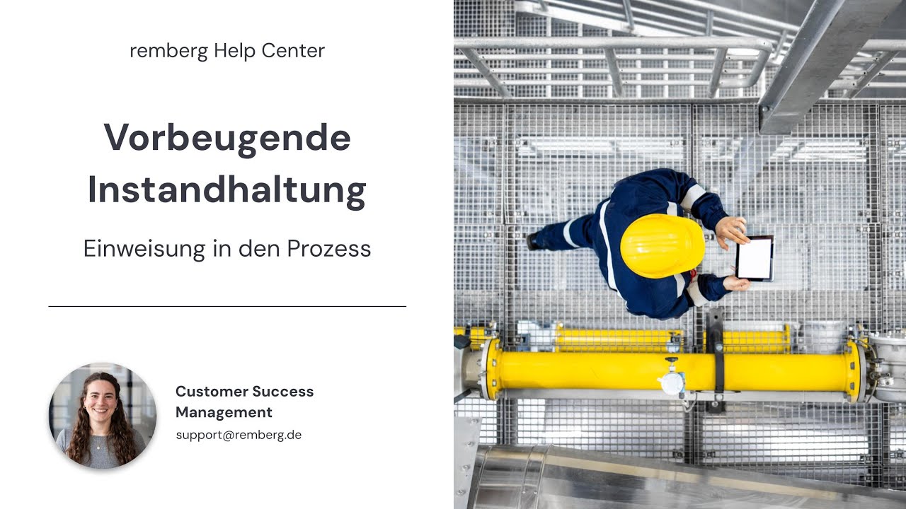 Getting Started - Vorbeugende Instandhaltung leicht gemacht |  @remberg_software ​
