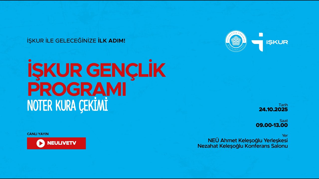 İŞKUR GEN&Ccedil;LİK PROGRAMI NOTER KURA &Ccedil;EKİMİ