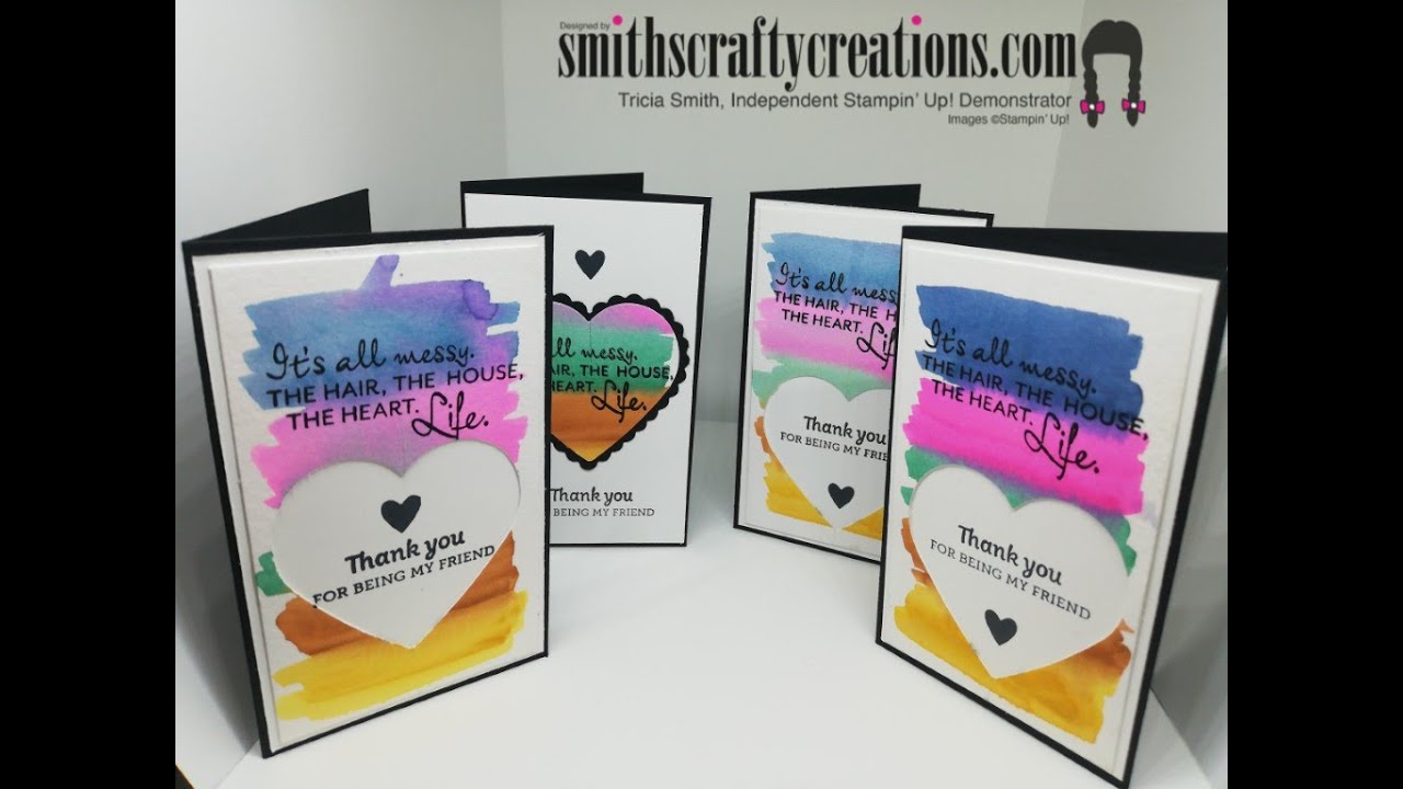 Here's a Card Stamp Set and Heart Punch Pack by Stampin' Up! Time-lapse Video with music