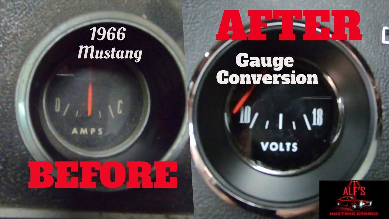 Amp Gauge to Volt Meter - 1966 Ford Mustang