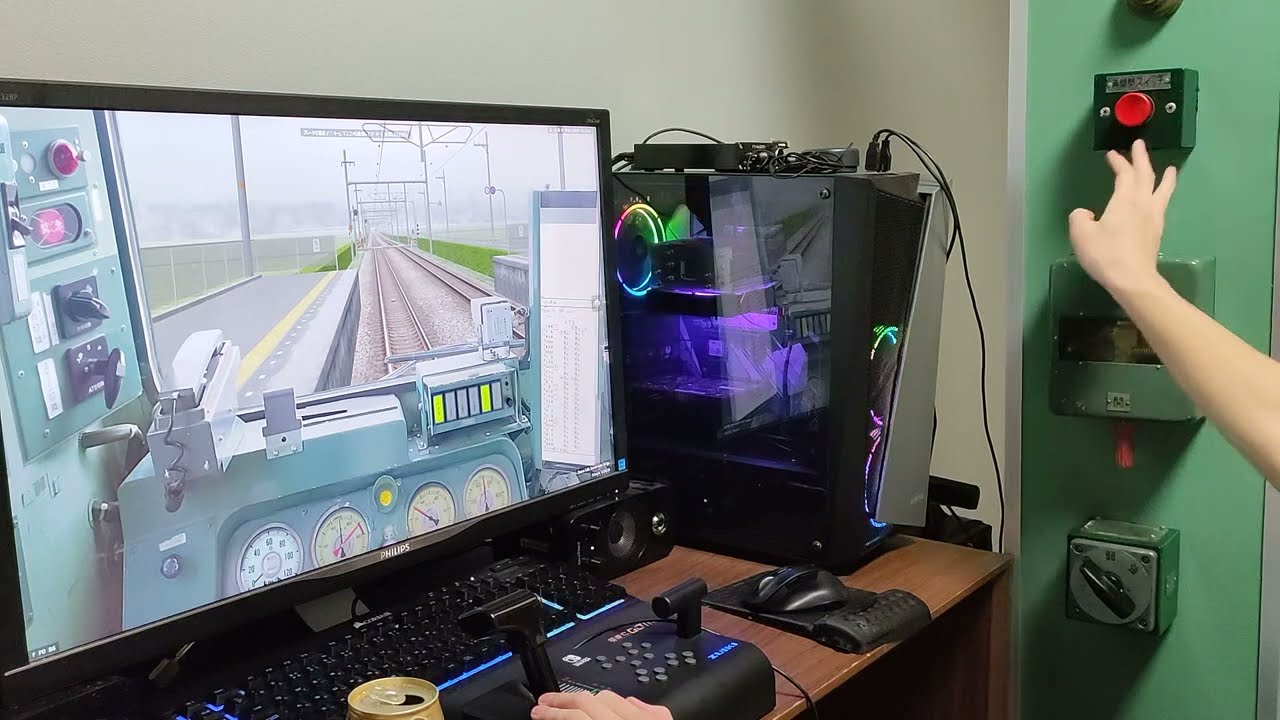BVE ATSEXを用いてワンマン運転してみた(車掌スイッチ動作)