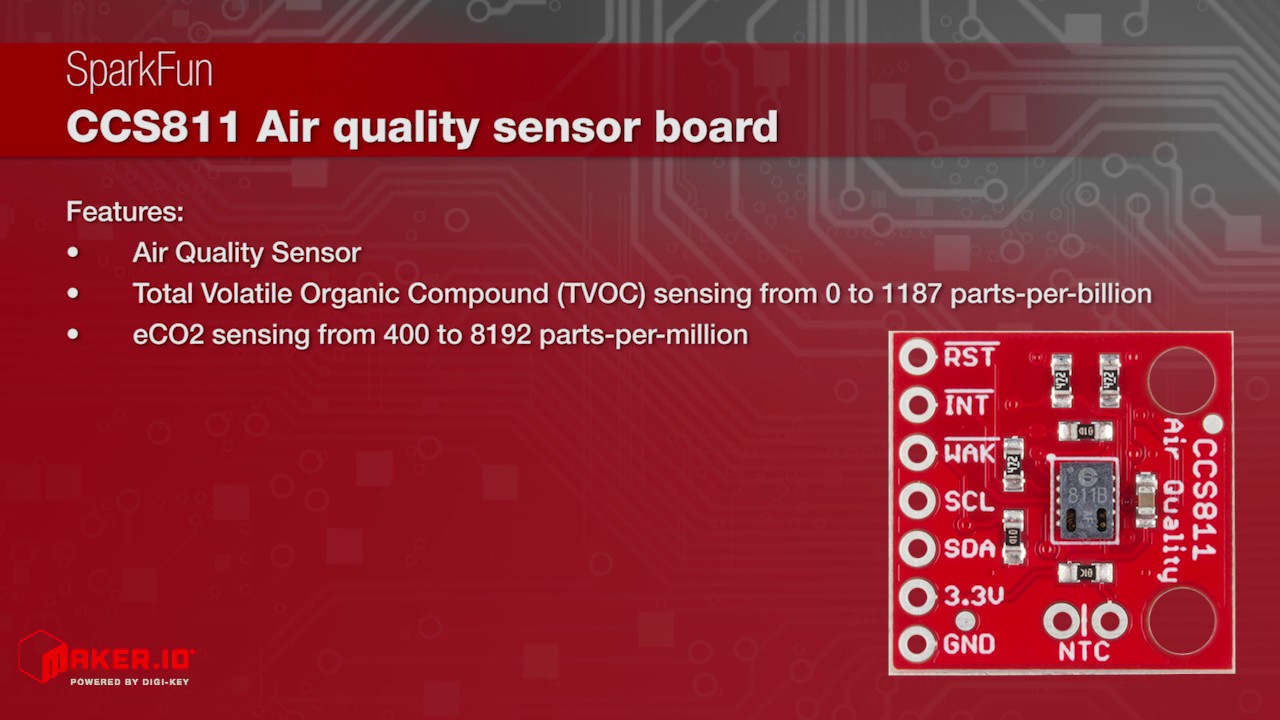 SparkFun CCS811 Air Quality Sensor Board | Maker Minute