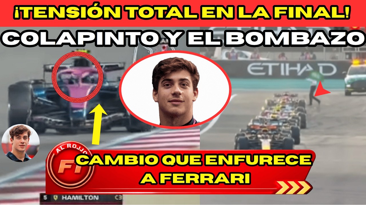 ¡HISTÓRICO Y POLÉMICO FINAL! COLAPINTO ANTE EL CAMBIO QUE ENFURECE A FERRARI
