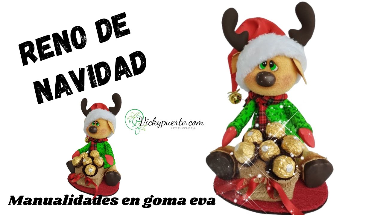 Reno de navidad en goma eva o foamy.