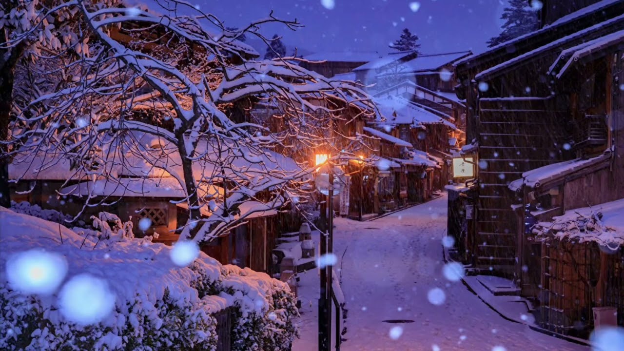 Japan Night 🌙 | 3 Hours of Calm Winter Ambience for Sleep & Relaxation