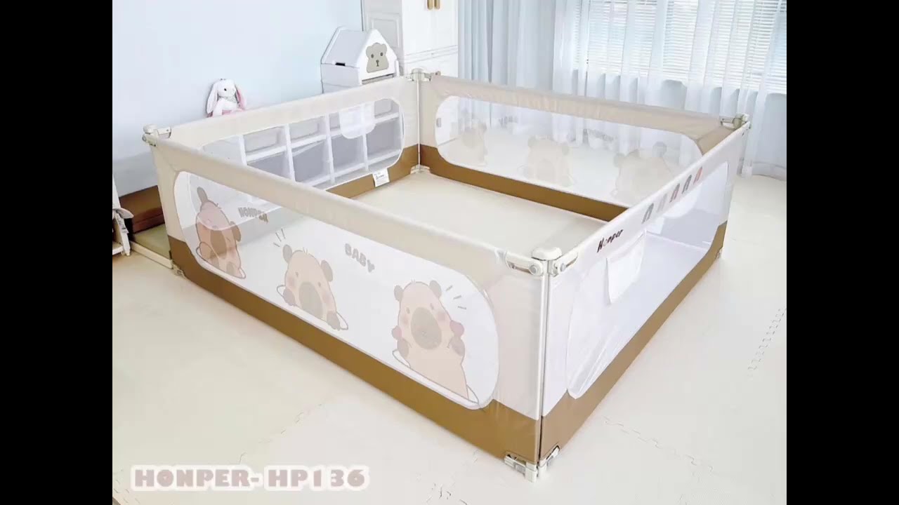 Review chi tiết thanh chắn giường Capybara Honper &ndash; 2 trong 1: qu&acirc;y chơi & bảo vệ giường