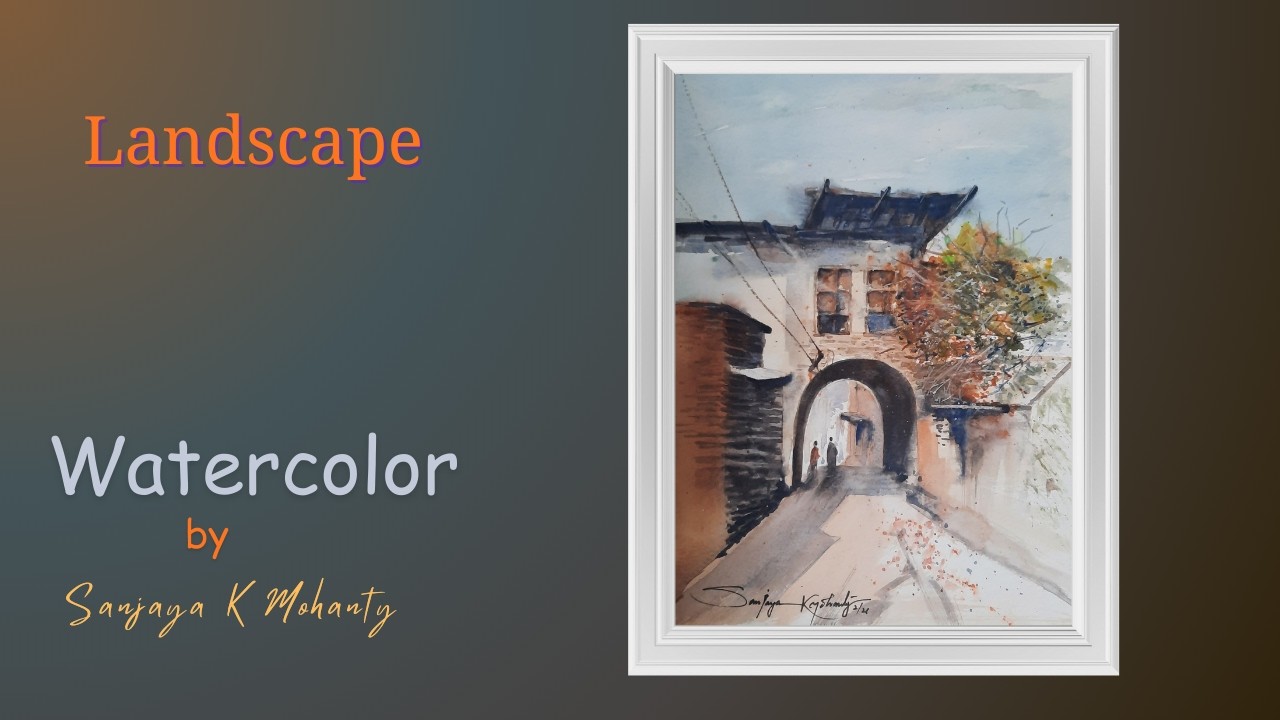 Landscape Watercolor Painting  | Tutorial for Beginners | Watercolor painting Demo