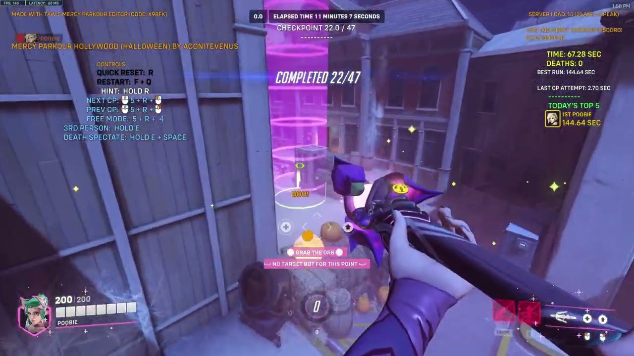 hollywood halloween mercy parkour by aconitevenus (WKPZY)