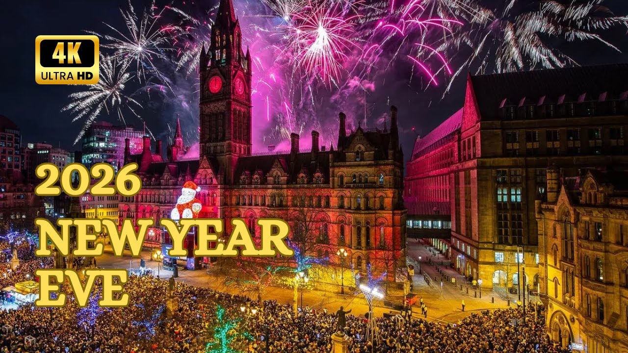 New Year Evening Walk in Manchester 🇬🇧 | City Walk 4K