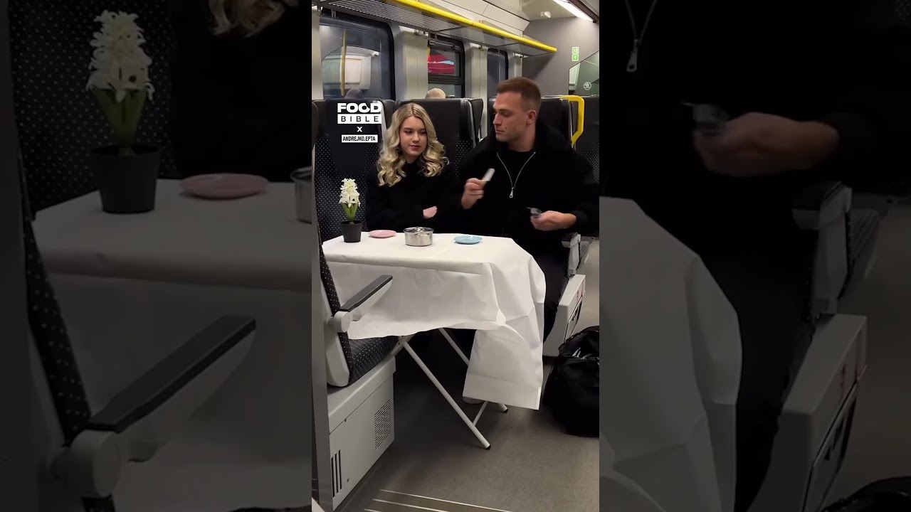 Adorable surprise train date 🥰🚆               🎥: Instagram / andrejko.epta