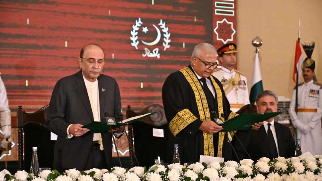 Justice Aminuddin Khan takes oath as first chief justice of Federal Constitutional Court