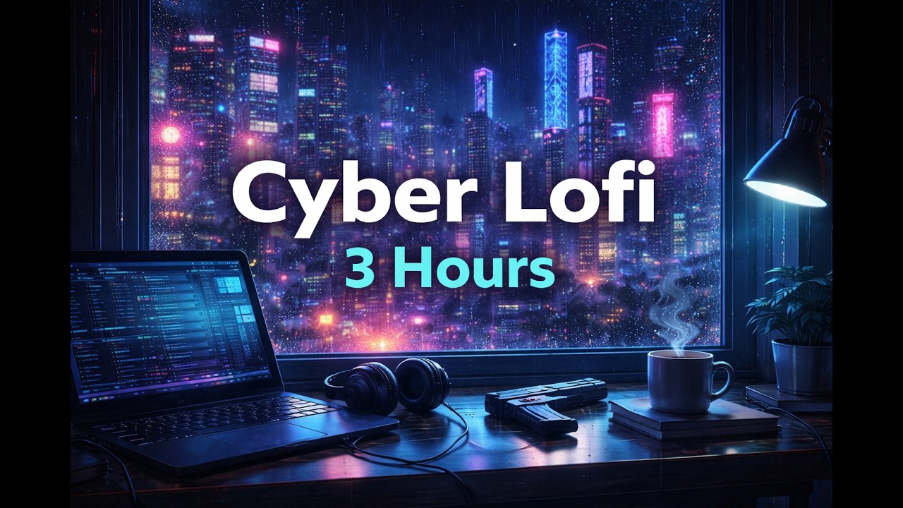 Cyberpunk Lofi Study Mix – 3 Hours 🌃 | Synthwave Focus Music for Coding, Studying & Deep Work