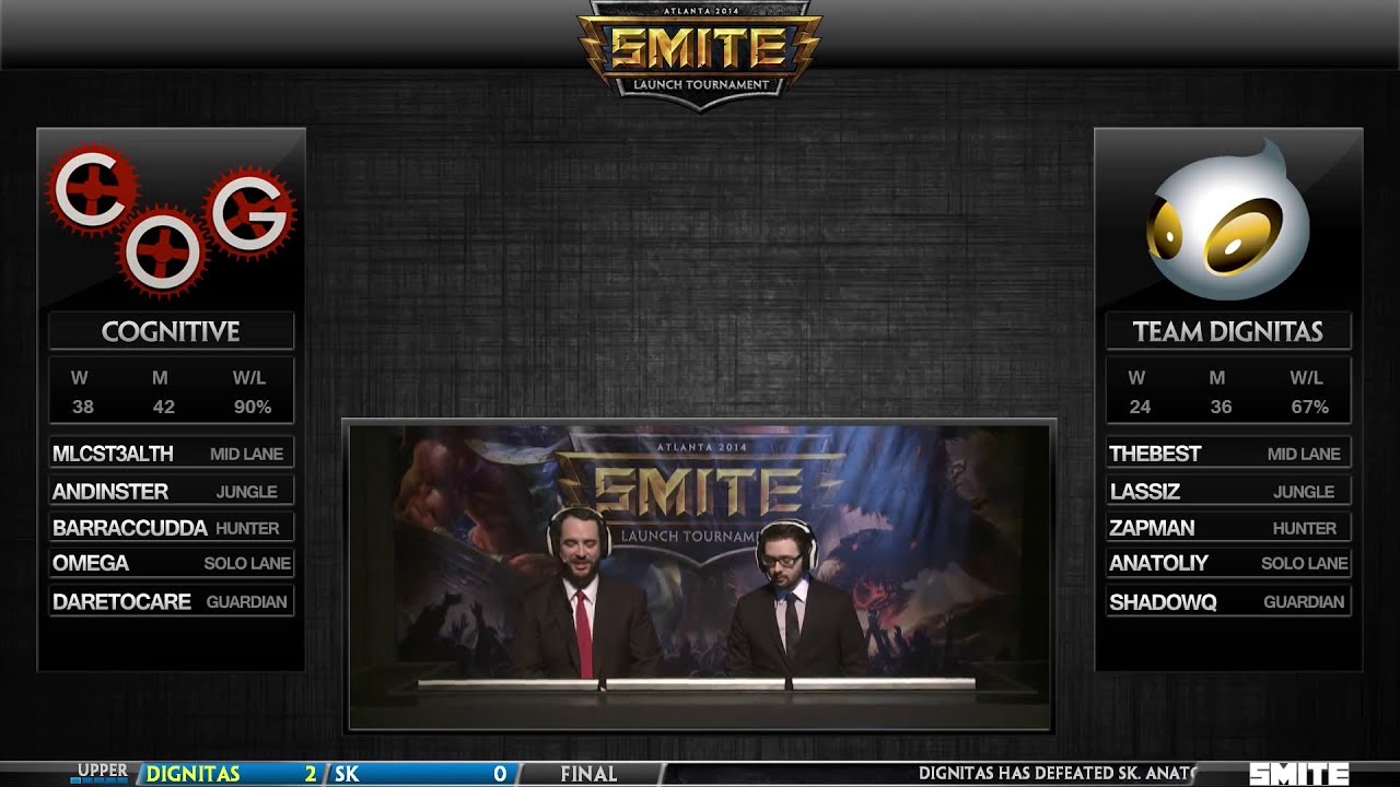 Smite Launch Tournament - COGnitive gaming vs. Team Dignitas (Day 3)