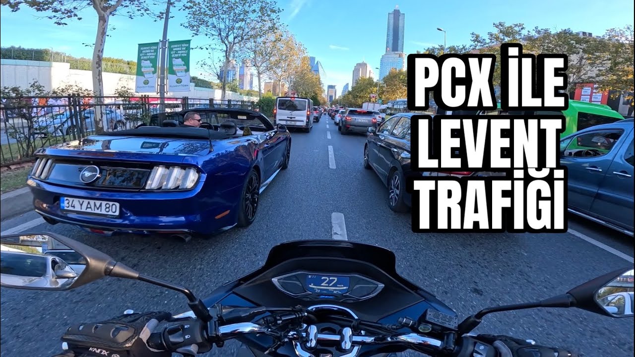 PCX 125 ile LEVENT TRAFİĞİNDEYİZ KLASİK İŞ ÇIKIŞI