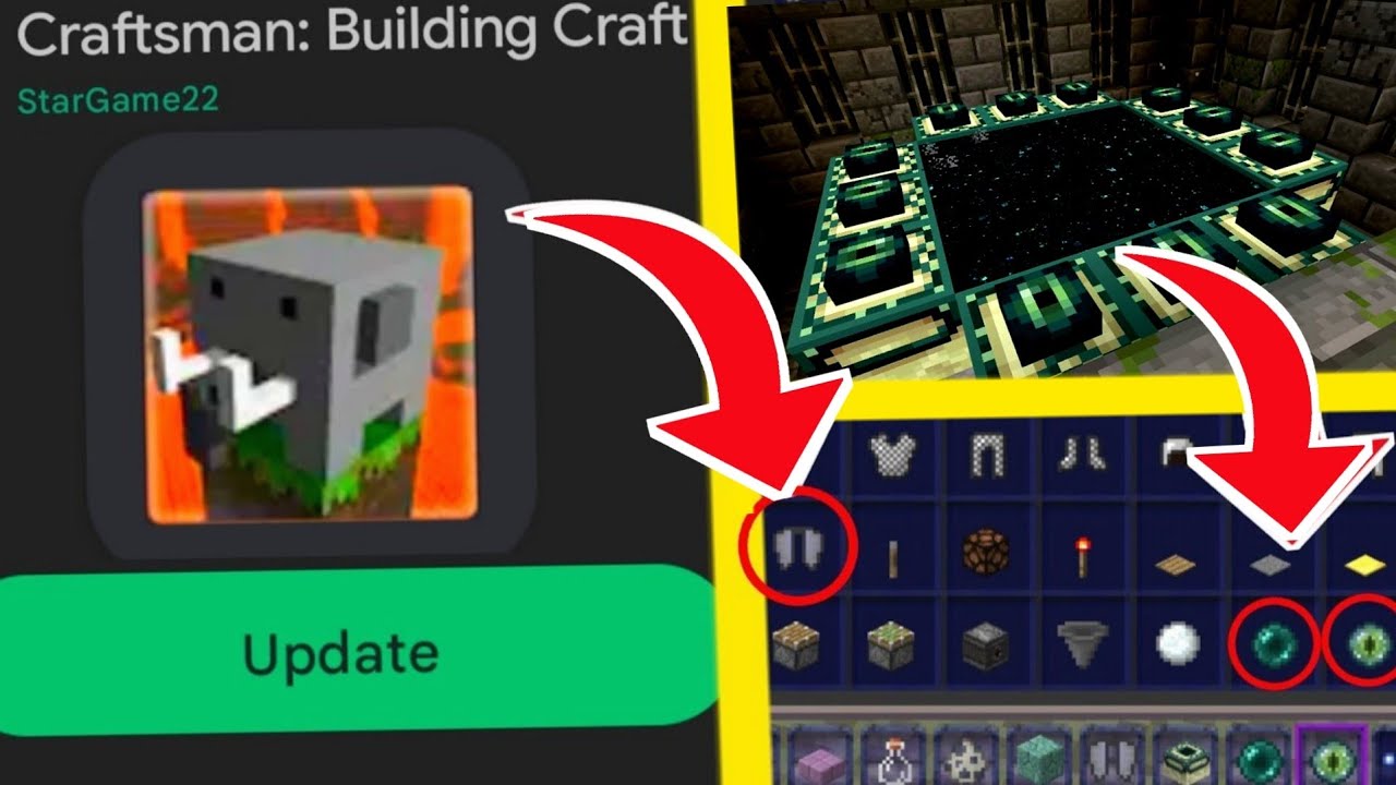 NEW UPDATE IN CRAFTSMAN: BUILDING CRAFT - ENDER EYE & ENDER DEAGON & END PORTAL!!