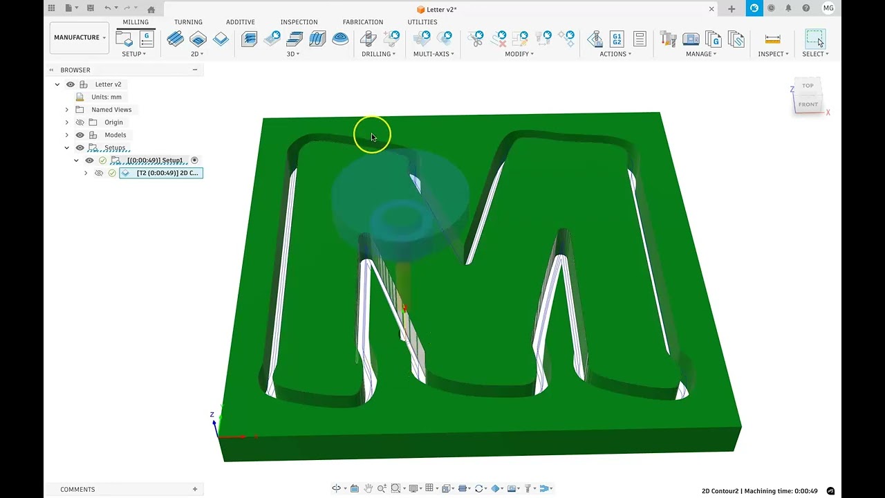 2D Contour Tool Path