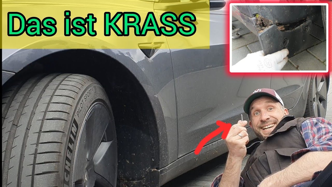 MUDFLAPS | Schmutzfänger Demontage vom Tesla Model3 | Dreck und Rost? 
