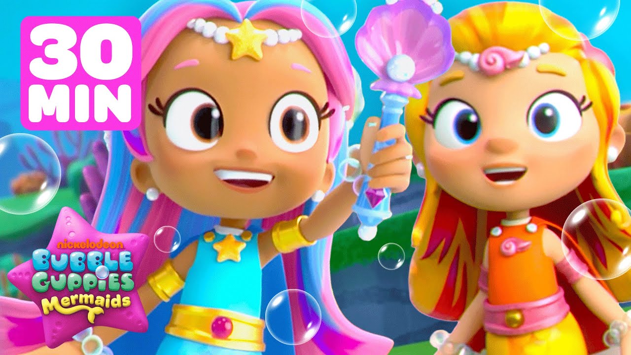 Mermaids Molly & Deema Save the Day for 30 Minutes! | Bubble Guppies