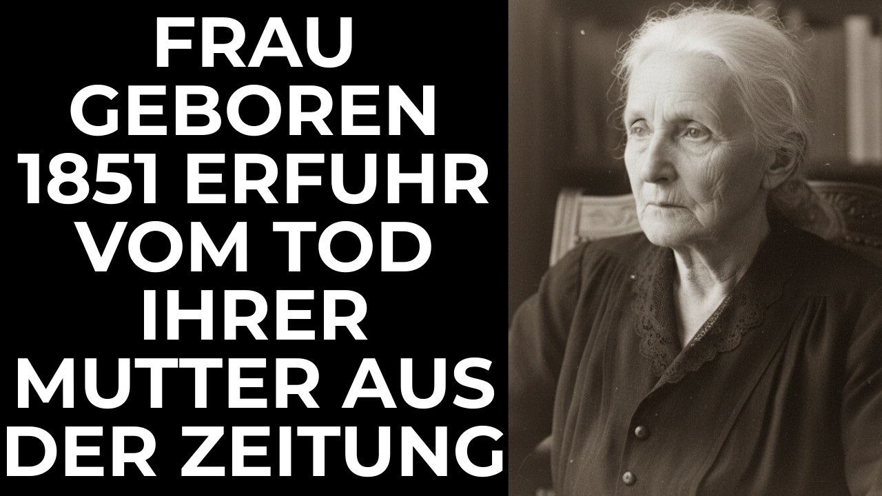 Frau geboren 1851 erfuhr vom Tod ihrer Mutter durch eine Zeitungsanzeige - Verbessertes Audio