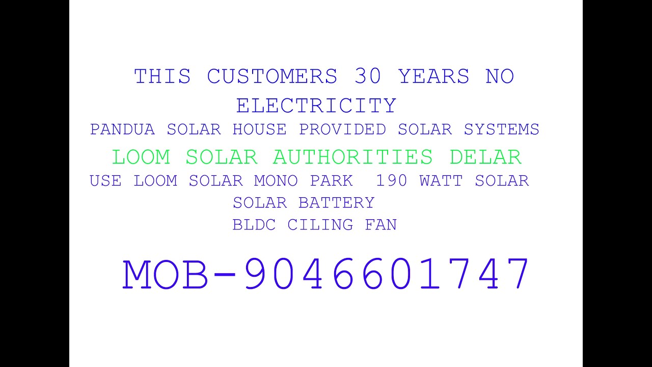 SMALL DC SYSTEM  WITH LOOM SOLAR 190 WATT SOLAR [ projects number 29 ]