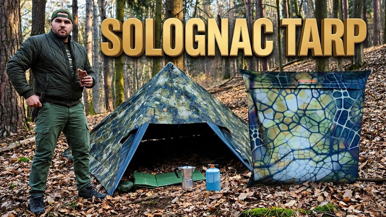 Tarp Solognac z Decatlhonu | Návod a postup na TOP prístrešok | Recenzia | Bushcraft prístrešok |