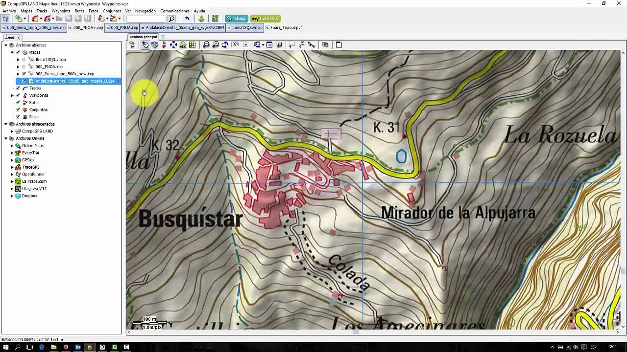 CompeGPS Land. Tracks. 1) Crear Tracks añadiendo puntos