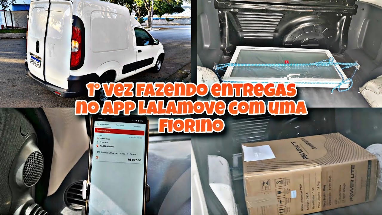 COMO FOI O PRIMEIRO DIA FAZENDO ENTREGAS NO LALAMOVE COM A FIORINO ❤️