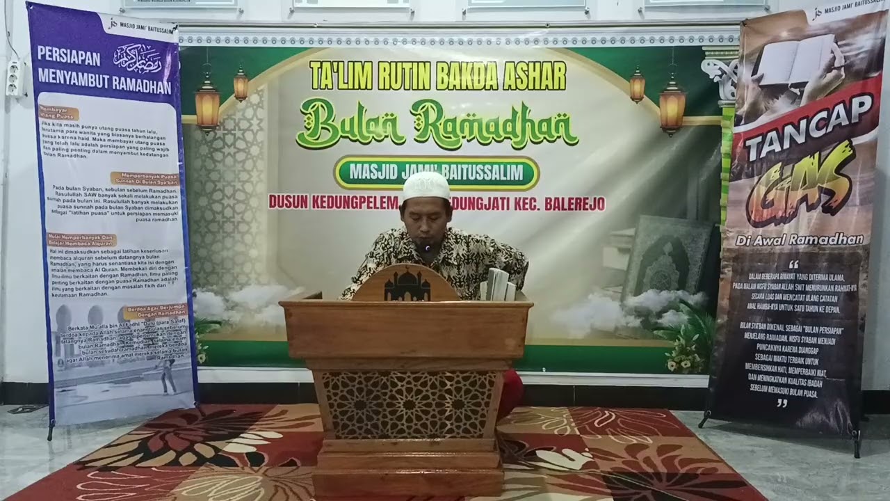 Hari ke - 6 Taklim Bakda Ashar Masjid Jami' Baitussalim Kedungpelem