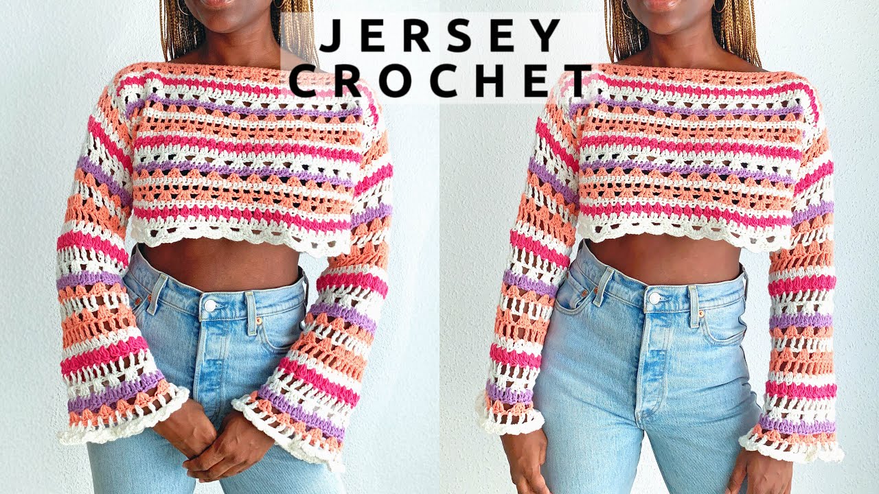EL JERSEY MÁS FÁCIL! 🌈 Teje esta Blusa a Crochet en 4 Piezas (Patrón Principiantes)