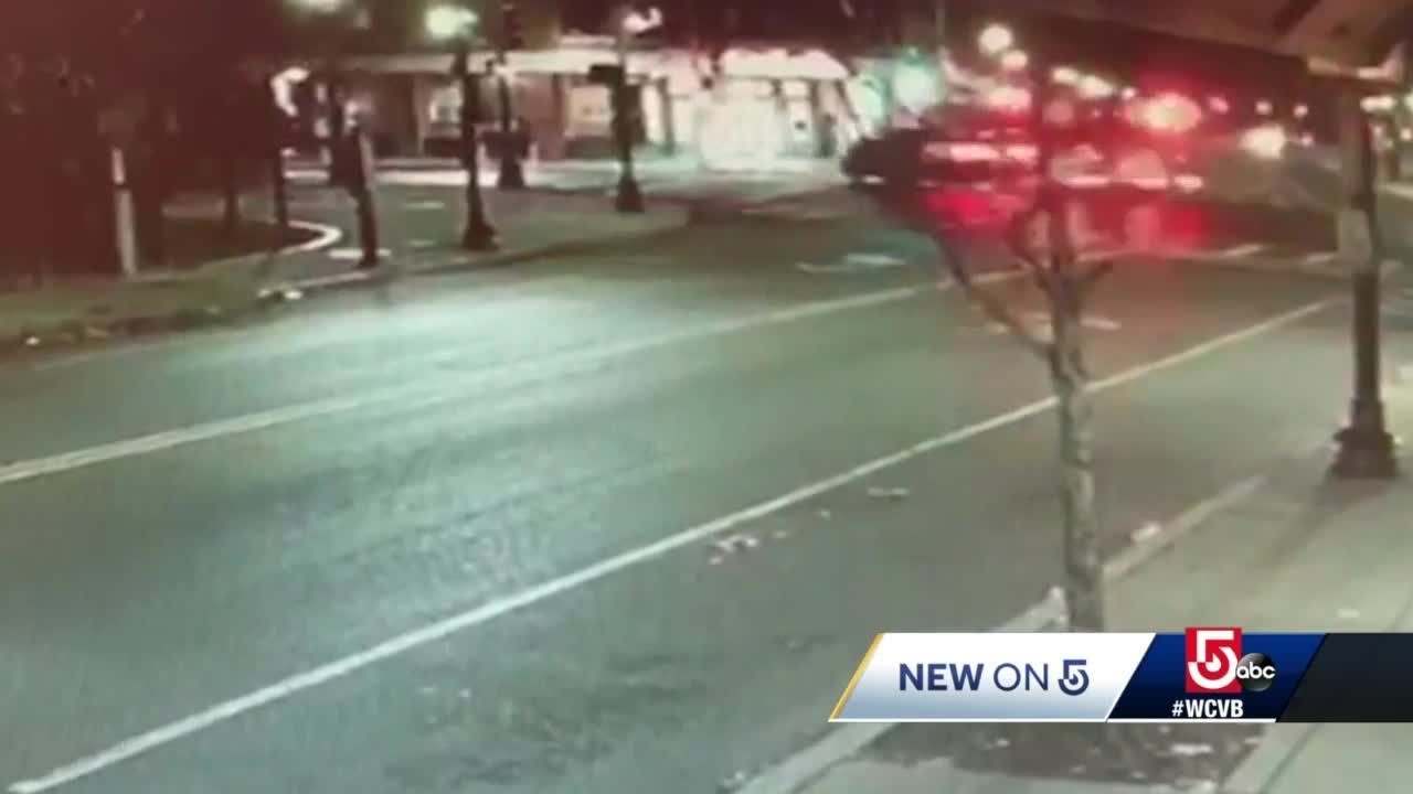 Video shows violent crash between off-duty officer, fire truck