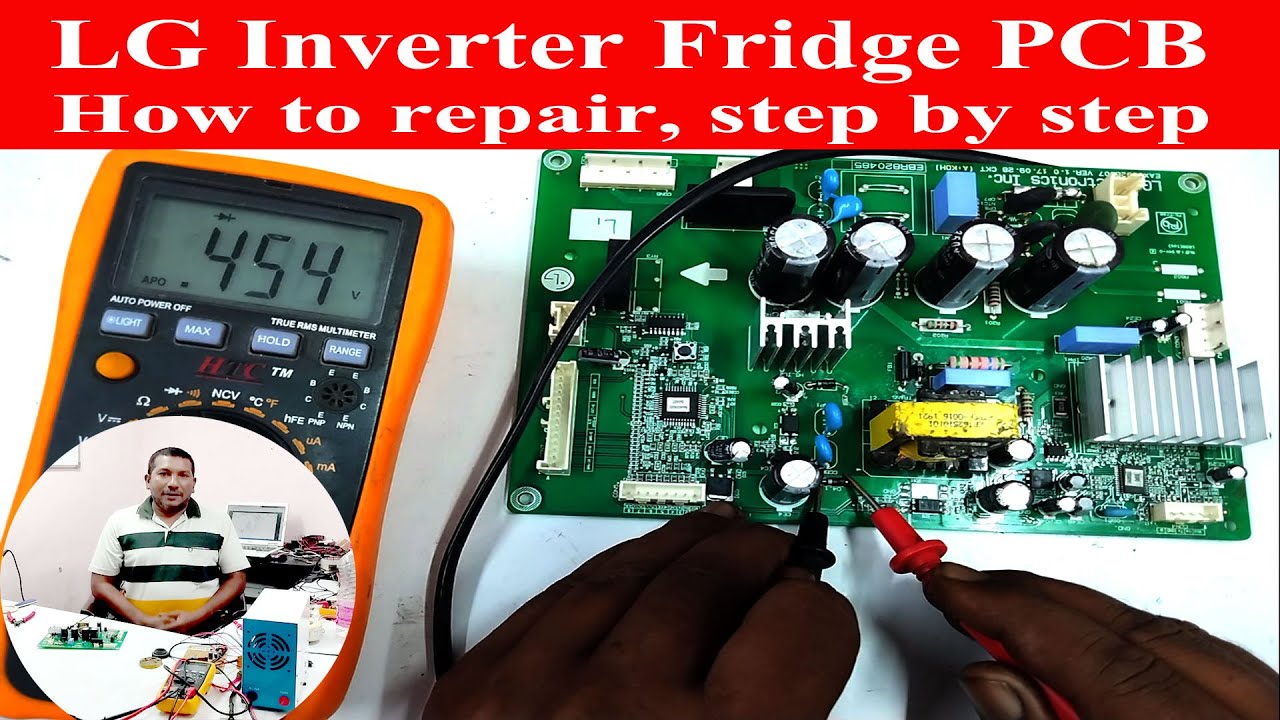 how to repair LG inverter fridge pcb