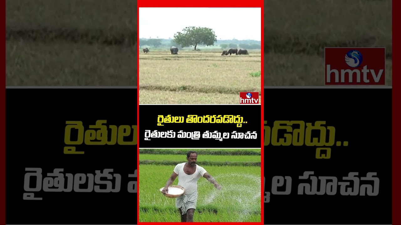 రైతులు తొందరపడొద్దు.. రైతులకు మంత్రి తుమ్మల సూచన | Minister Tummala's advice to farmers | hmtv
