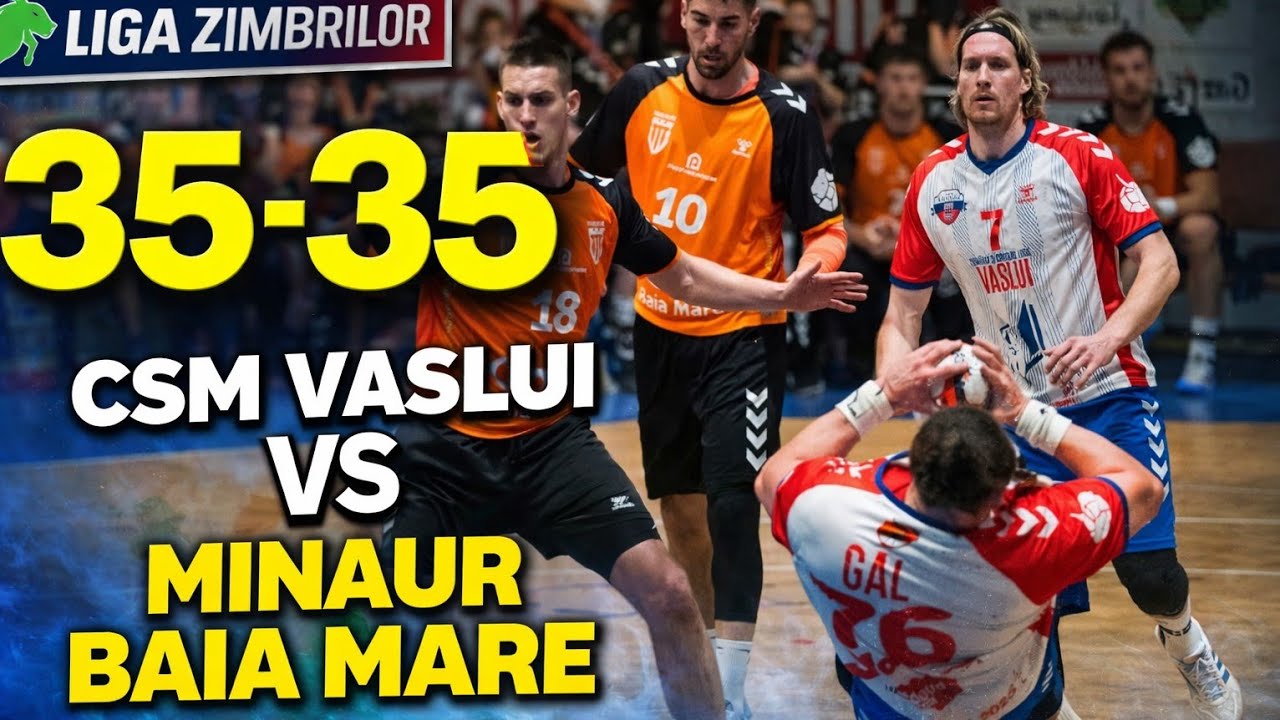 #1565 #Handbal - Liga Zimbrilor: CSM Vaslui - Minaur Baia Mare 35-35! Senzationala revenire de la -7
